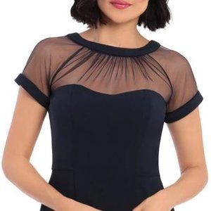 Maggy London Women's Illusion Dress, Size 4.  NWT.